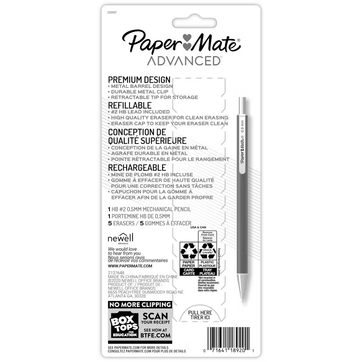 Papermate Advanced Mechanical Pencil - Black - 0.5