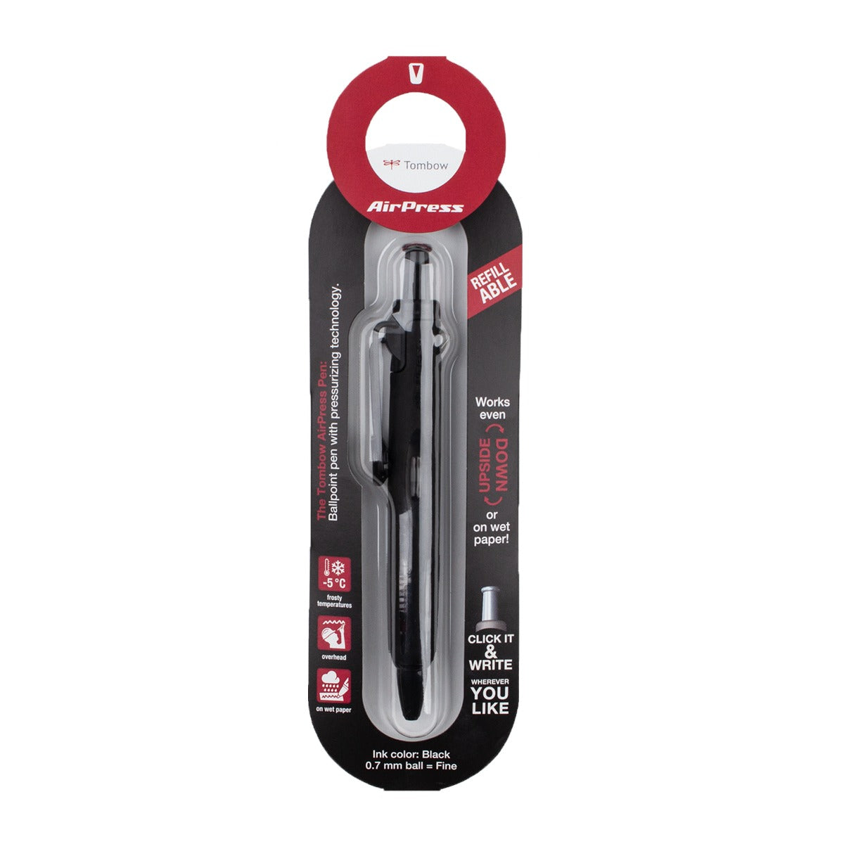 Tombow AirPress Ballpoint Pen - Black