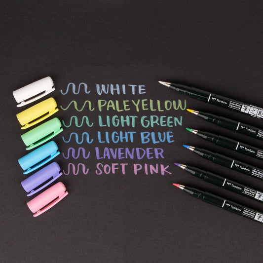 Fudenosuke Pastel Brush Pen Set