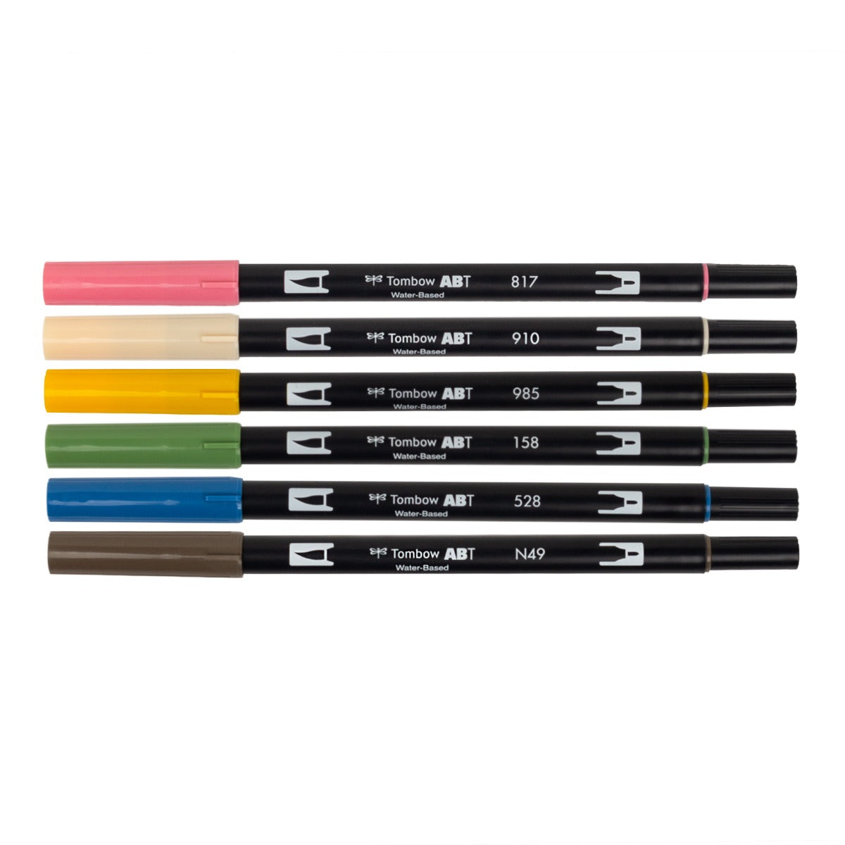 Tombow ABT Dual Brush Pens Set - w/ Water Brush, Coloring Sheets, & Tutorial