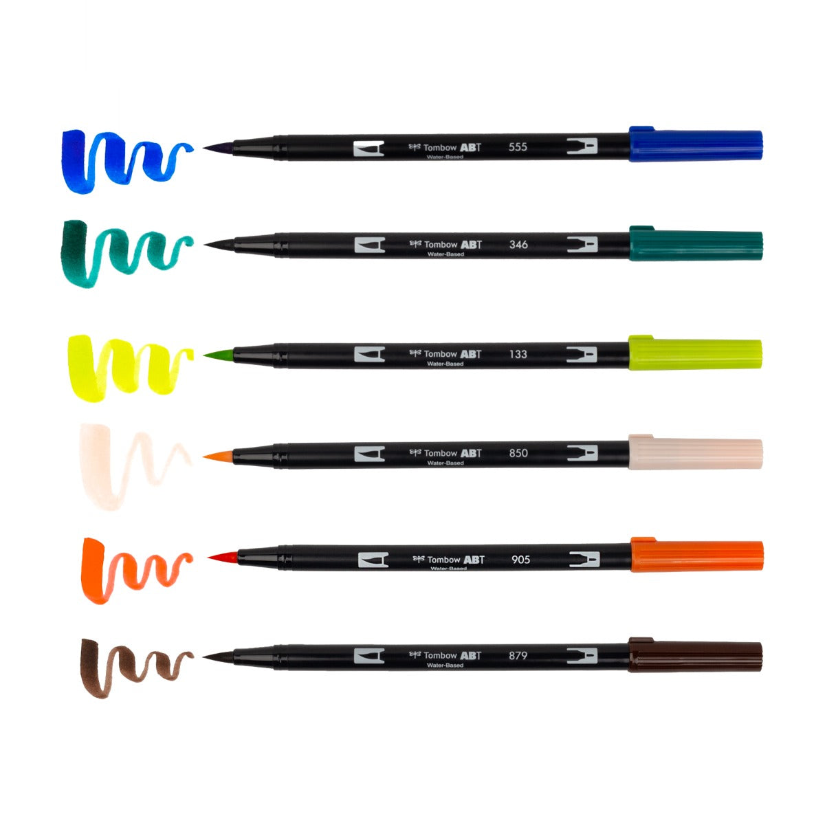 Tombow ABT Dual Brush Pens Set - w/ Water Brush, Coloring Sheets, & Tutorial