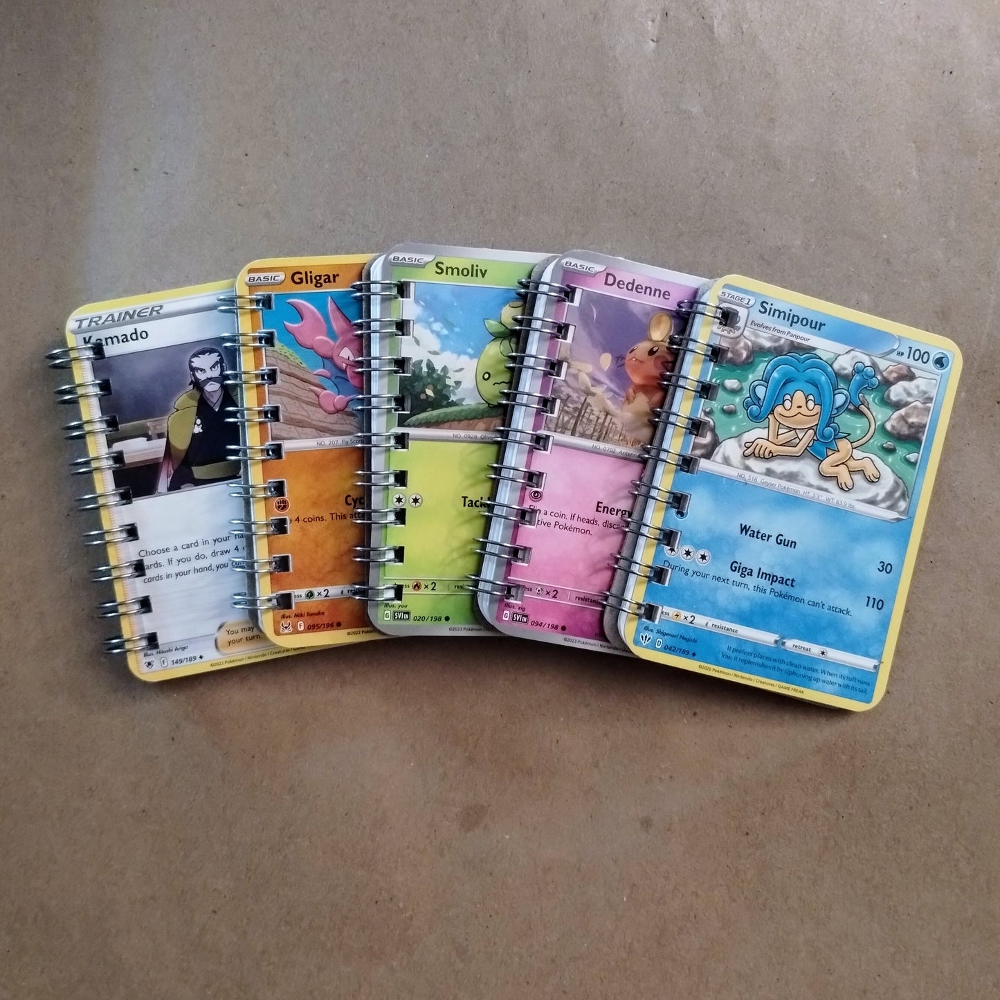 Pokemon Trading Card Minibook - Set of 5