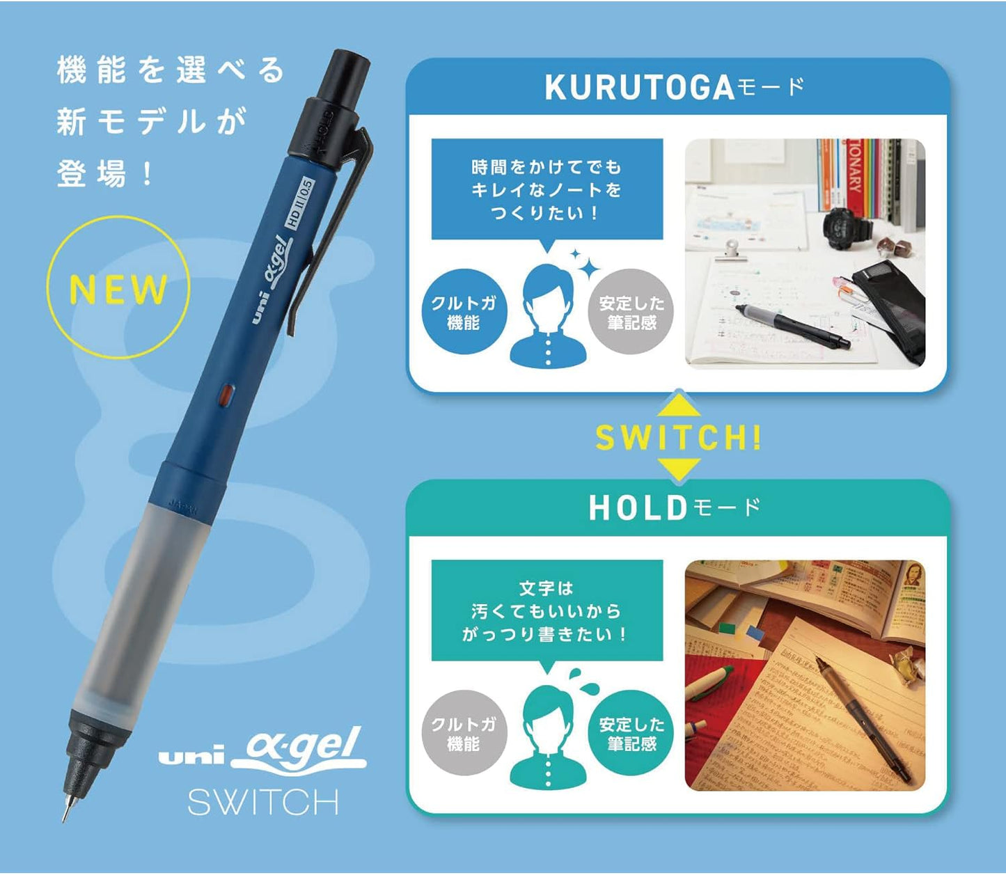 Uni Kurutoga Alpha Gel Switch