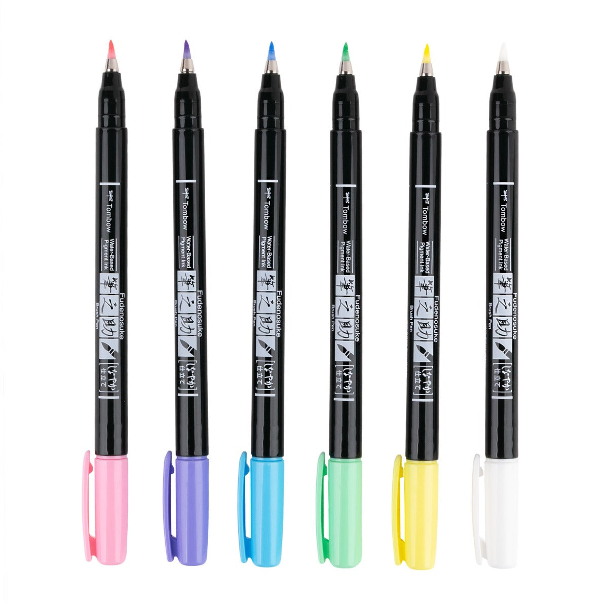 Fudenosuke Pastel Brush Pen Set
