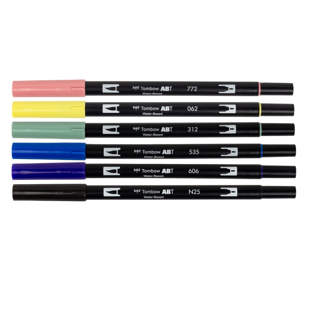 Tombow ABT Dual Brush Pens Set - w/ Water Brush, Coloring Sheets, & Tutorial